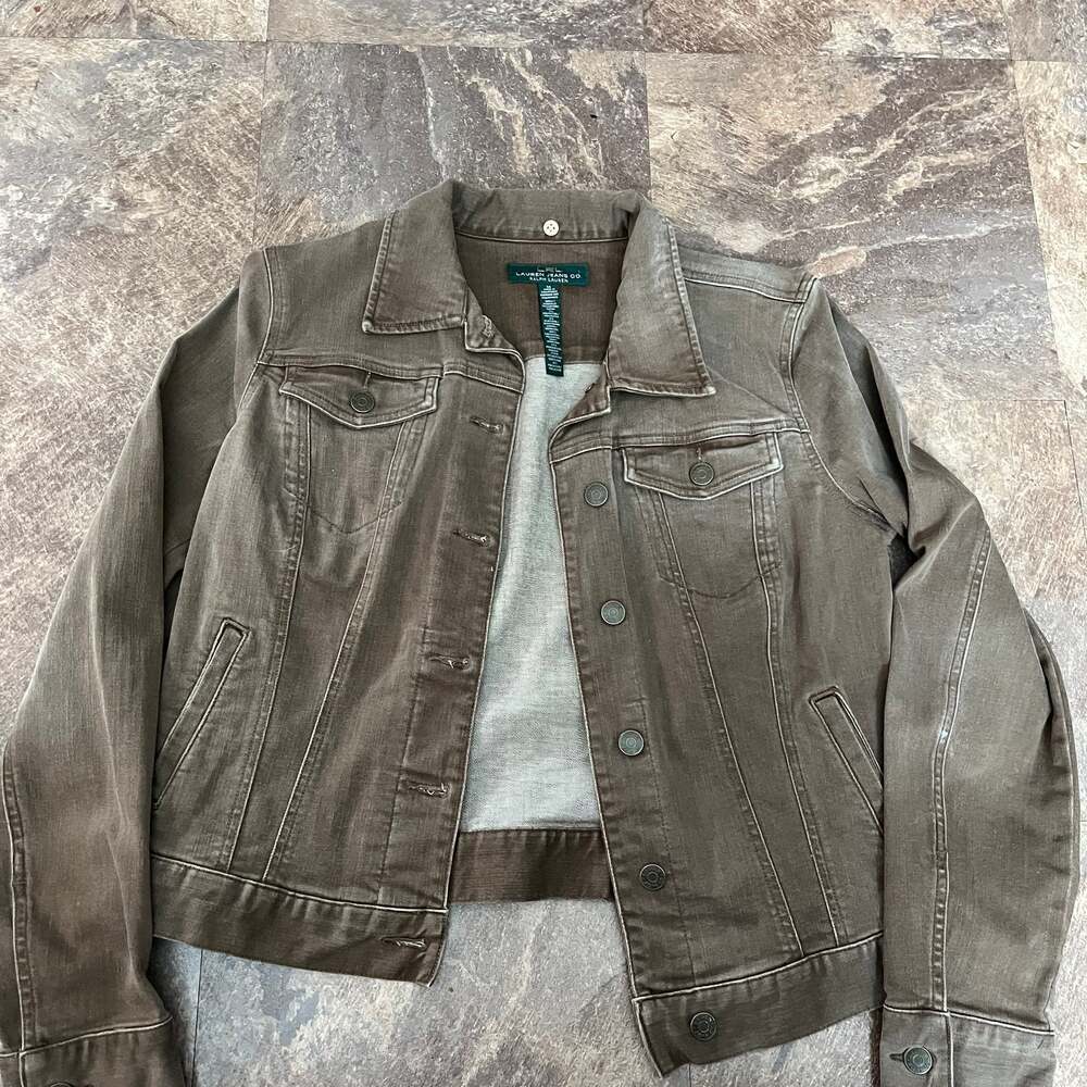 Lauren Ralph Lauren Jeans Co. Brown Washed Denim Jacket Women's Size M